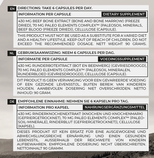 Médula ósea de res BIO - 180 cápsulas - Imagen 4